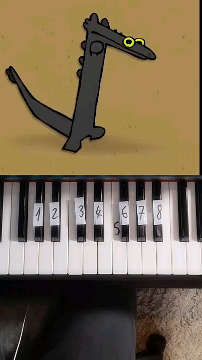 Toothless Dancing Meme Piano Tutorial #shorts