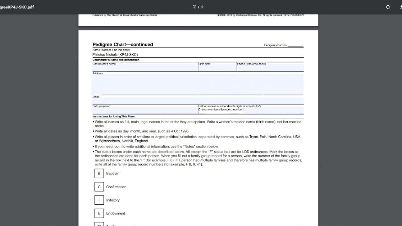 print pedigree chart in family search youtube which is a purpose for which a pedigree chart might be prepared