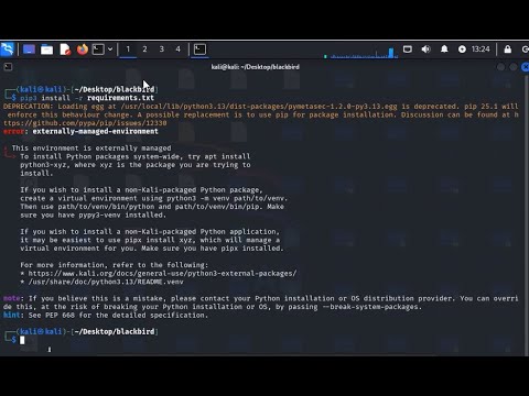 externally-managed-environment 100 fixed | pip3 install -r | kali linux pip3 error | 2025 Method