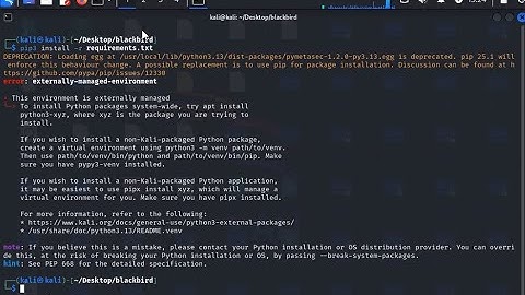 externally-managed-environment 100 fixed | pip3 install -r | kali linux pip3 error  | 2025 Method