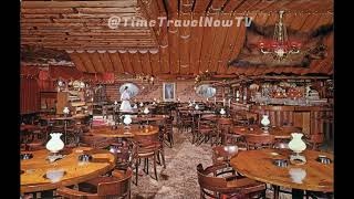 Vintage Clearman's North Woods Inn Restaurant San Gabriel California 1950's Midcentury Log Cabin