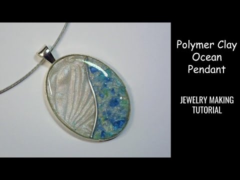 Polymer Clay Ocean Pendant - Free Jewelry Making Tutorial