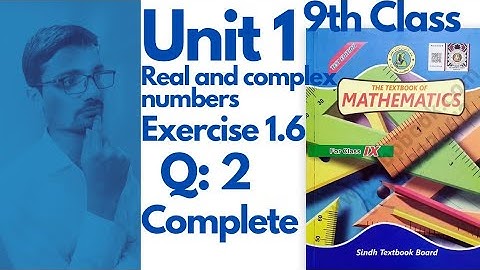 #Class 9 maths | Exercise 1.6 | Unit 1 | #Q:2 |#sindhtextbookboard