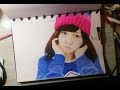 Akb48s shimazaki haruka   colored pencil speed drawing