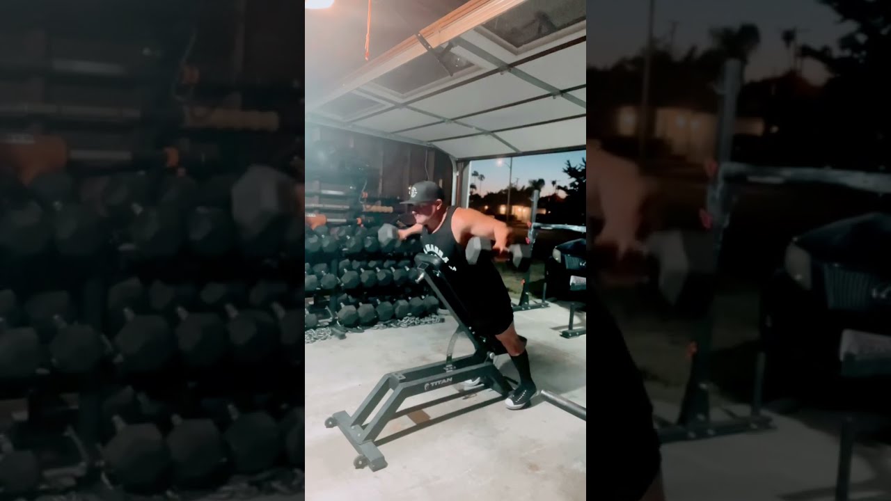 70 Degree Incline Bench Chest Supported Dumbbell Lateral Raise