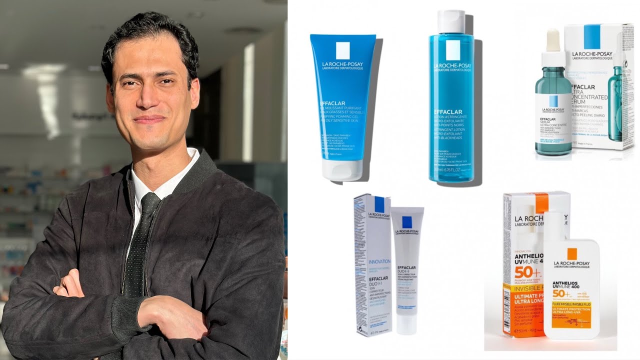 روتين كامل للبشره الدهنيه نهارى وليلى من لاروش بوزاى