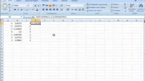Distribuição Normal no EXCEL