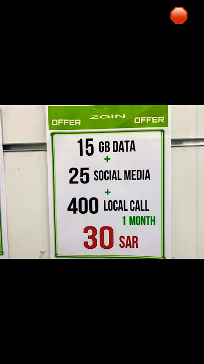 Zain sim pakags 30 riyal ma 75 GB net cood
