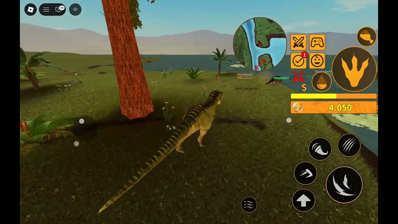 Kosing as a trex in dino life