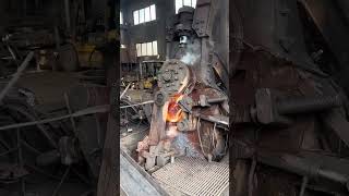 Inside the forging factory Steel Rings Formed Under Powerful Hammer Strikes #machine #forging