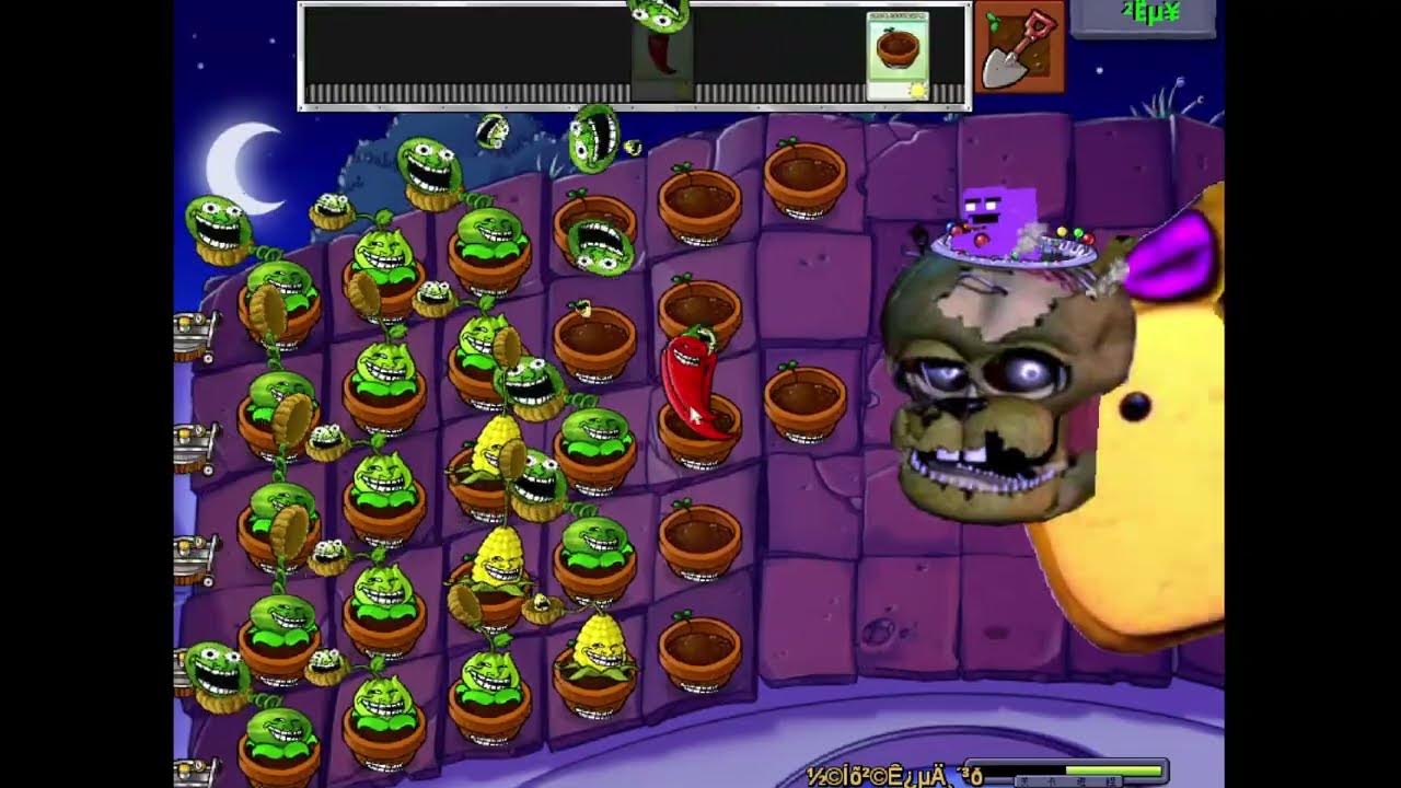 PVZ Troll face vs Fnaf Mod Zomboss fight (Download in desc) YouTube