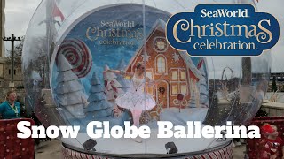Ballerina in a Snow Globe SeaWorld Orlando Christmas Celebration 2023 4K Video December 7, 2023