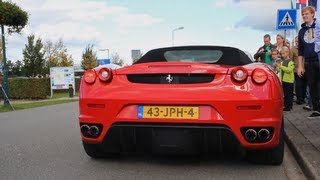 I recorded this red ferrari f430 spider f1 a while ago during an event
called auto italia houten. supercar has 4.3l v8 engine that produces
490 bhp. i...