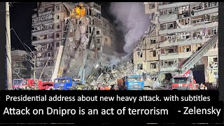 Another act of terrorism by Russia. Dnipro, the death toll is growing every hour…