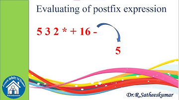 Evaluation of Postfix  Expression in Data Structure (Tamil)