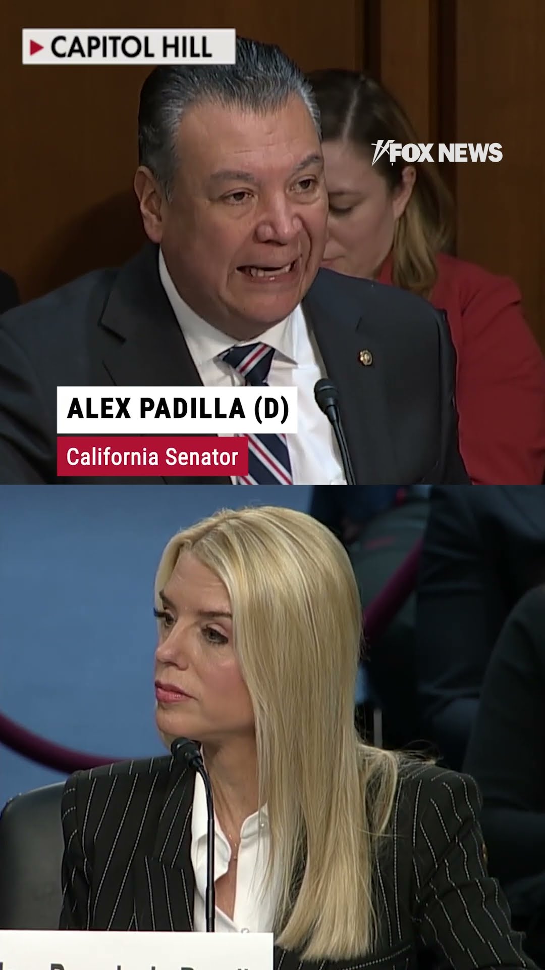 Pam Bondi clashes with Democratic senators during confirmation hearing