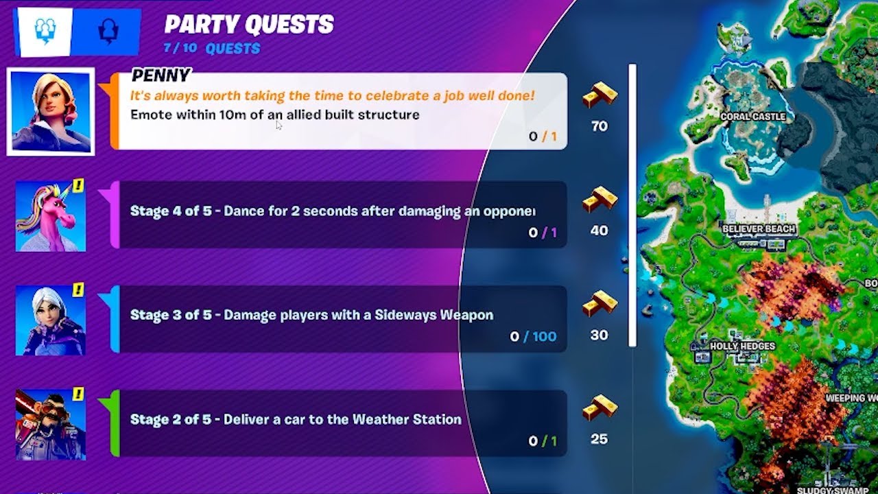 Emote within 10m of allied built structure - Legendary Quest - YouTube