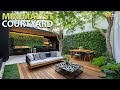 Modern Courtyard Garden:  A Sophisticated Minimalist Zen Living Space