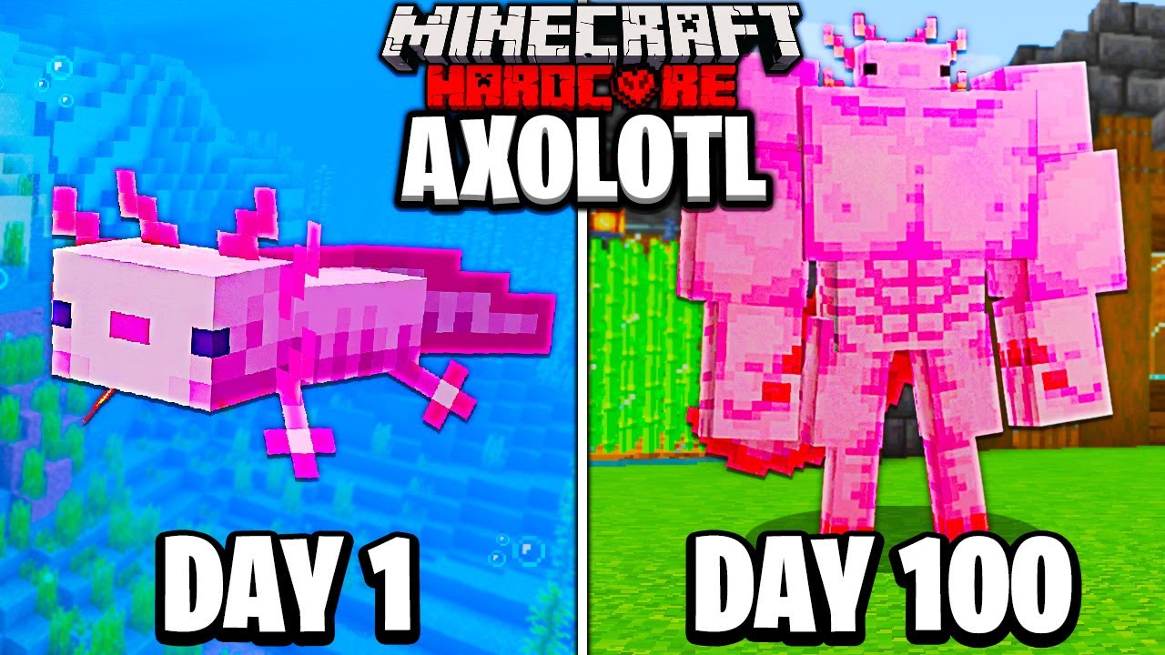 Minecraft Hardcore, Se Você Fosse um Axolote 