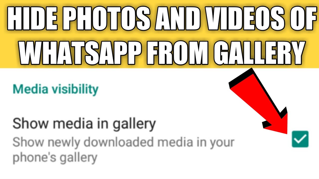 How to hide WhatsApp images and videos from Gallery