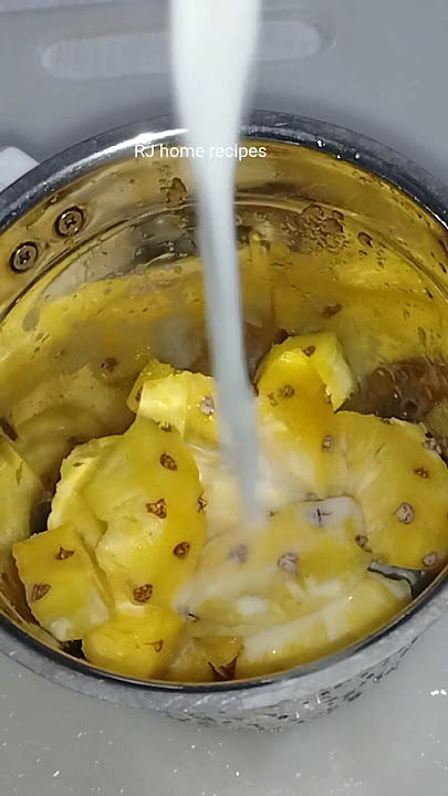 Pineapple Milkshake 🥤 How to make Pineapple Juice #shorts