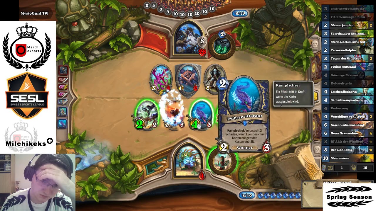 Hearthstone - Swiss Esports League Intermediate Division - MilchikeksCH (vs. MystoGunFTW)