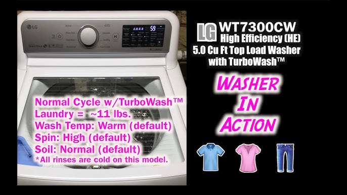 LG 27 in. 5.0 cu. ft. Top Load Washer with TurboDrum Technology - White