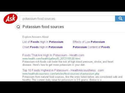 Potassium Food Sources YouTube