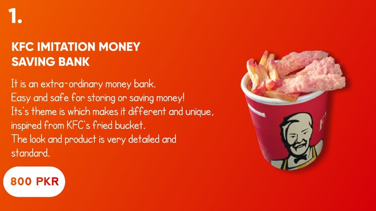 KFC Imitation Money Saving Bank | Daraz Seller | Piggy Bank