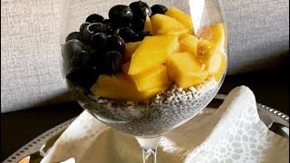 Mango-blueberry chia pudding/ Чиа пуддинг манго-голубика