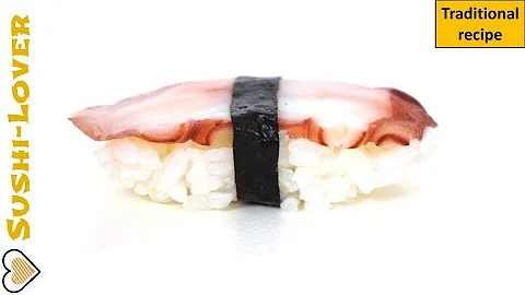 Nigiri Sushi with Octopus - traditional japanese "tako"