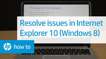 Resolving Issues in Internet Explorer 10 (Windows 8) | HP Computers | HP
