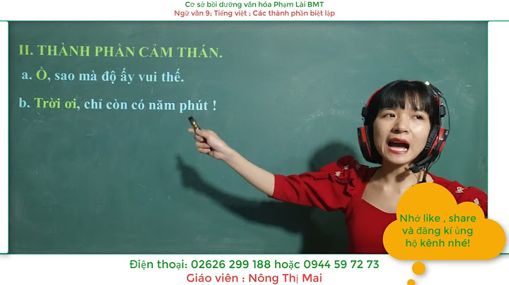 Ngữ văn 9 bài các thành phần biệt lập