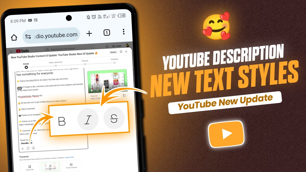 🔥 New YouTube Description Text Styles Update | Full Guide! - YouTube