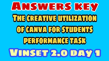 VIRTUAL INSET 2.0 | ANSWERS KEY | The Creative Utilization of Canva for Students Performance Task