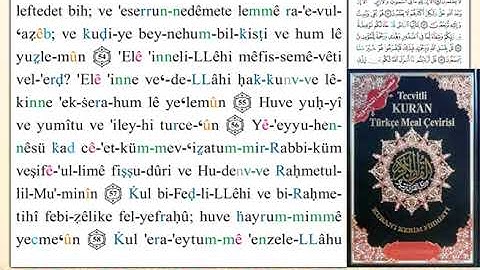 ختمة من مصحف التجويد باللغة التركية الصفحة رقم 215