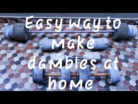 How to make cement dumbbells at home. - YouTube
