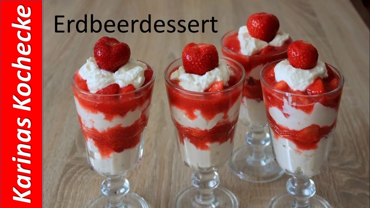 Erdbeer Dessert mit Mascarpone | Nachtisch mit Erdbeeren ...