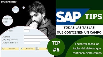 SAP Tip #6 - ENCONTRAR TODAS las TABLAS que UTILIZAN un CAMPO en concreto