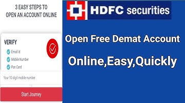How to Open Free Demat Account Online in HDFC Securities #HDFCSecurities