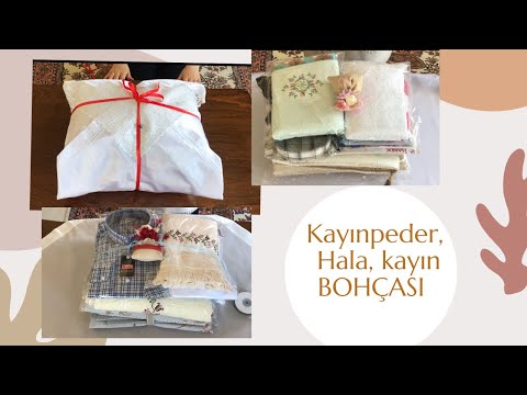 Kayınpeder bohçası / hala bohçası / kayın bohçası / zarf bohça katlama