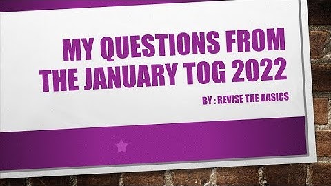 TOG QUESTIONS FROM JANUARY 2022 | revision | gynaecology | contraception
