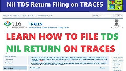 TDS Nil Return Filing on TRACES | TDS Nil Return Filing Procedure | Nil TDS Return Filing on TRACES