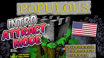 Populous (SNES) Attract and Intro (Super Nintendo) (US)