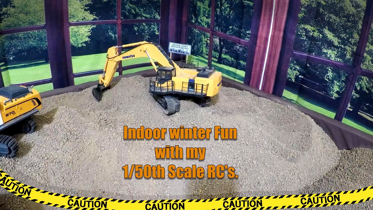 Having some winter indoor fun with the 1/50 scale RC's. They are so much fun.