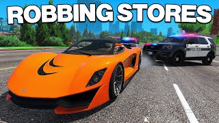 Robbing Every Store.. GTA 5 RP