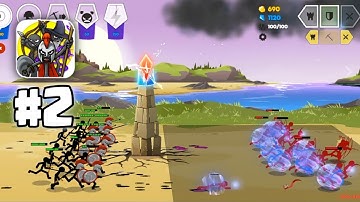 Stick War || Gameplay Walkthrough Part 2 || Level 2-4 (Android, IOS)