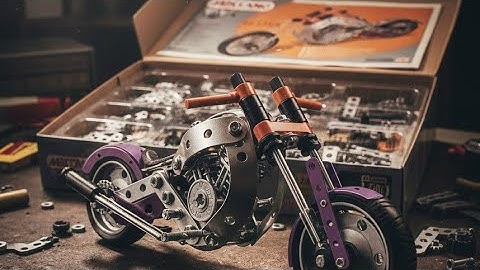 Epic Meccano Metal Classic Chopper Bike Build! 🏍️  Assembling #imalidotcom