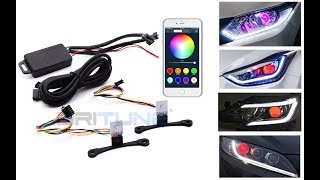 How cool is Bluetooth APP LED RGB devil demon eyes multi-colors kit for 2.5''/3.0'' projector lens?