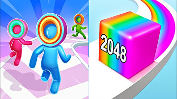 Layerman run Vs Jelly run 2048 gameplay, New top Satisfying ASMR walkthrough video game Android